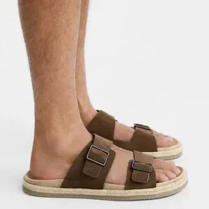 Zara | Shoes | Zara Sandals Men Double Buckle Strap Flat  display picture 1